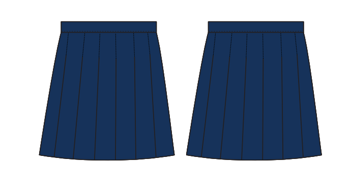 EYFS NAVY BLUE SKIRT (SIZE 2-6)