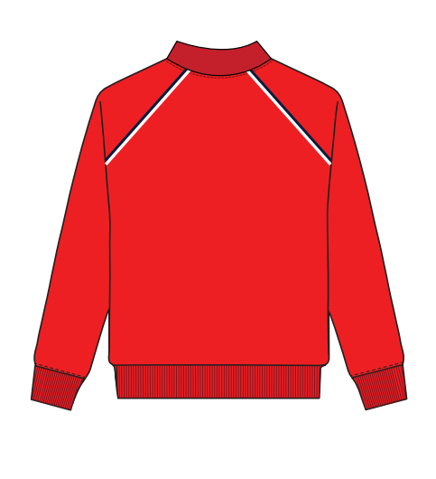 EYFS RED ZIP SWEATSHIRT (SIZE 2-6)