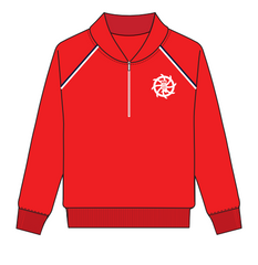LOWER SCHOOL RED 1/4 ZIP JUMPER