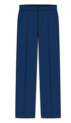LOWER SCHOOL NAVY BLUE TROUSERS - BUTTON UP