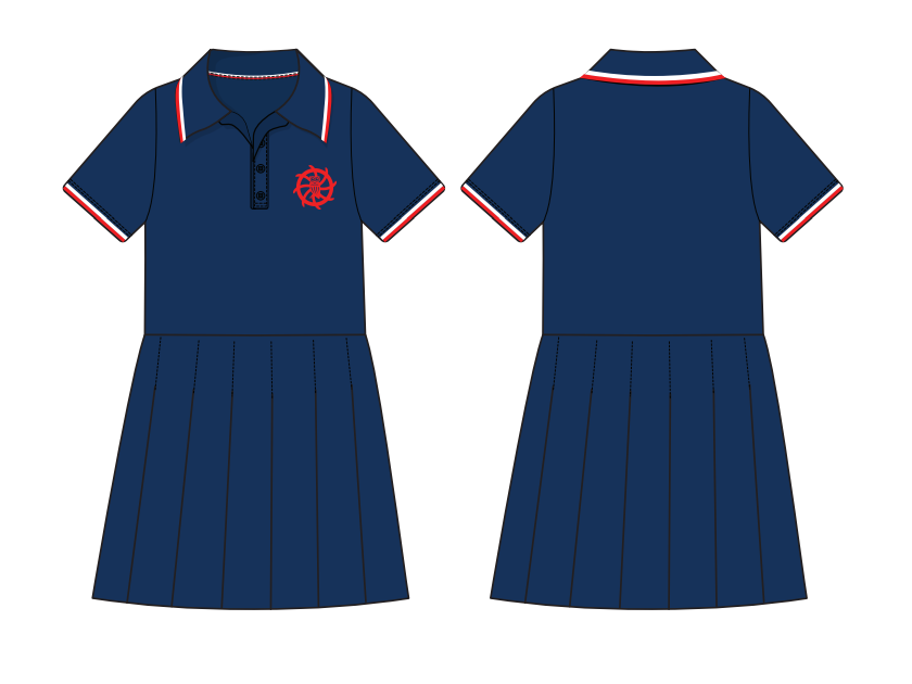 KS1/KS2 NAVY BLUE DRESS (SIZE 4-14)
