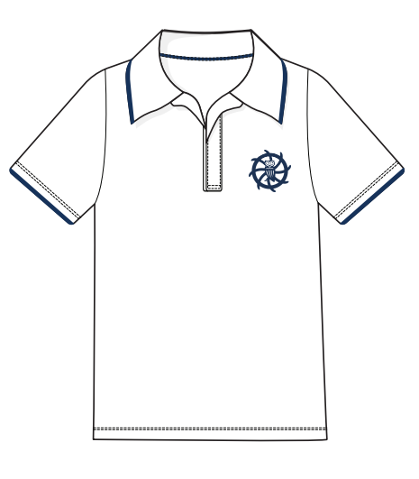 KS3/KS4 WHITE POLO BOYS (SIZE XS-XL)