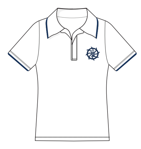 KS3/KS4 WHITE POLO GIRLS (SIZE XXS-L)