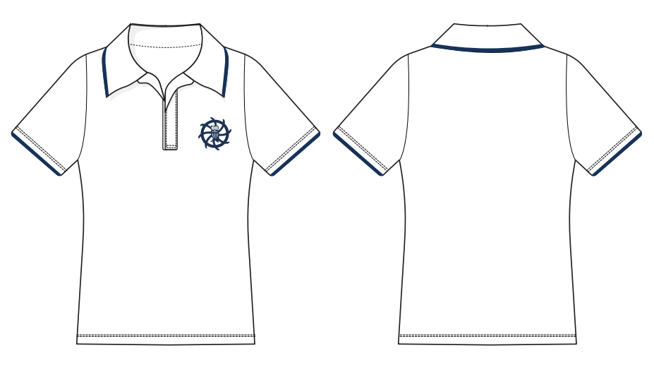 KS3/KS4 WHITE POLO GIRLS (SIZE XXS-L)
