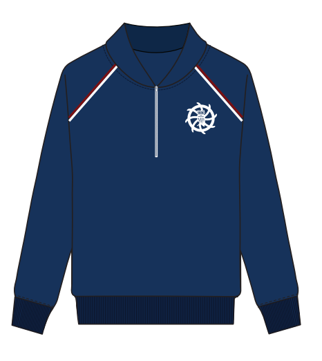 NAVY BLUE ZIP SWEATSHIRT UNISEX FIT (SIZE XXS-XL)