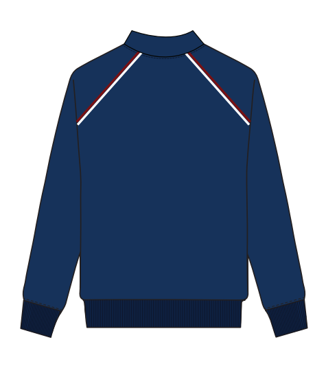 NAVY BLUE ZIP SWEATSHIRT UNISEX FIT (SIZE XXS-XL)