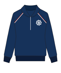 UPPER SCHOOL NAVY BLUE 1/4 ZIP JUMPER - GIRLS