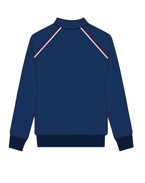 NAVY BLUE ZIP SWEATSHIRT GIRLS (SIZE XXS-XL)