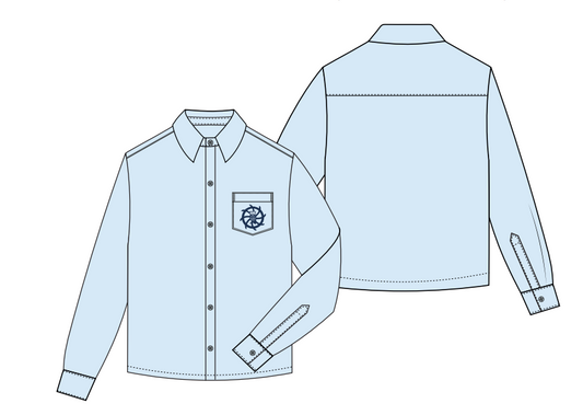 KS3 LIGHT BLUE DRESS SHIRT (SIZE XS-XL BOYS)