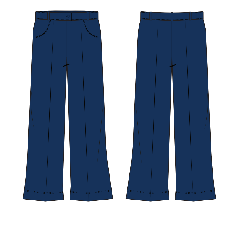 KS3/KS4 NAVY BLUE PANTS GIRLS (XS-XL)
