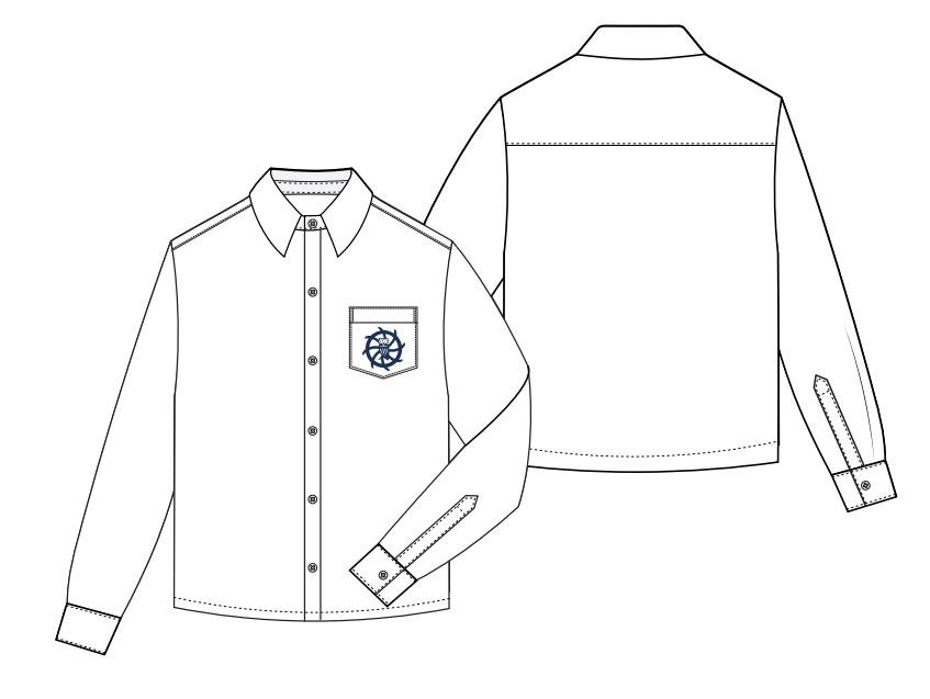 KS4 WHITE DRESS SHIRT (SIZE XS-XL BOYS)