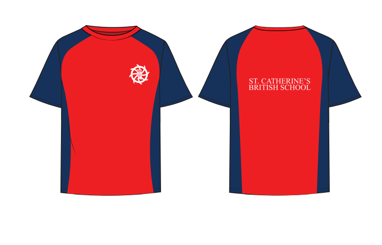 KS1/KS2 RED & WHITE T-SHIRTS (SIZE 4-14)