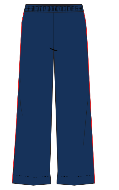 UPPER SCHOOL NAVY GIRLS P-E TRACK PANTS
