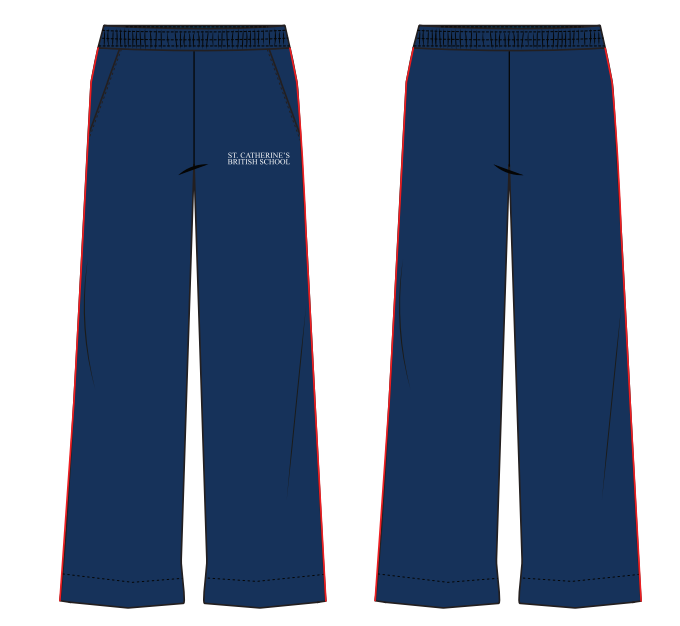 UPPER SCHOOL NAVY GIRLS P-E TRACK PANTS