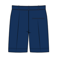 LOWER SCHOOL NAVY BLUE SHORTS BUTTON-UP