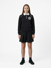 UPPER SCHOOL NAVY BLUE 1/4 ZIP JUMPER - GIRLS