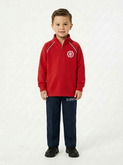 EYFS RED 1/4 ZIP JUMPER