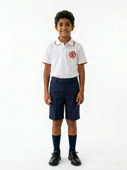 LOWER SCHOOL NAVY BLUE SHORTS BUTTON-UP