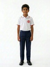 LOWER SCHOOL NAVY BLUE TROUSERS - BUTTON UP