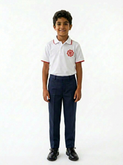 LOWER SCHOOL NAVY BLUE TROUSERS - BUTTON UP
