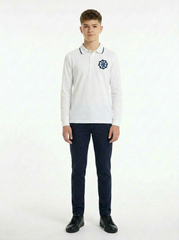 UPPER SCHOOL WHITE POLO LONG SLEEVES - UNISEX