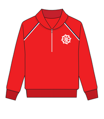 EYFS RED 1/4 ZIP JUMPER