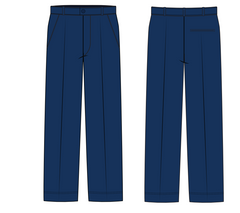 LOWER SCHOOL NAVY BLUE TROUSERS - BUTTON UP