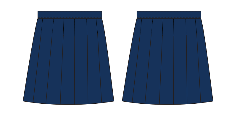 KS1/KS2 NAVY BLUE SKIRT (SIZE 4-14)