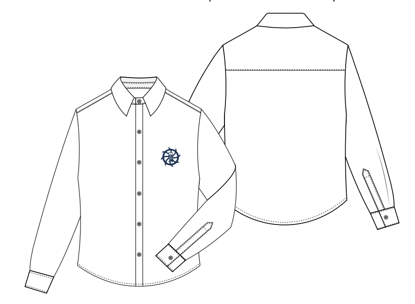 KS4 WHITE DRESS SHIRT (SIZE XS-XL GIRLS)