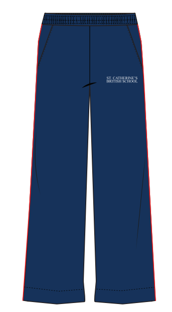 UPPER SCHOOL NAVY GIRLS P-E TRACK PANTS