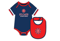 St CATS BABY ONESIE AND BIB SET