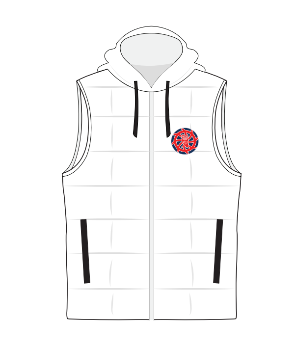 St Cats Quilted Vest with Hoodie - Women