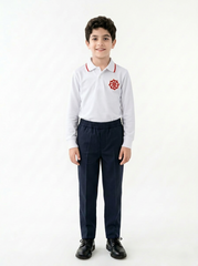 LOWER SCHOOL WHITE POLO LONG SLEEVE - UNISEX